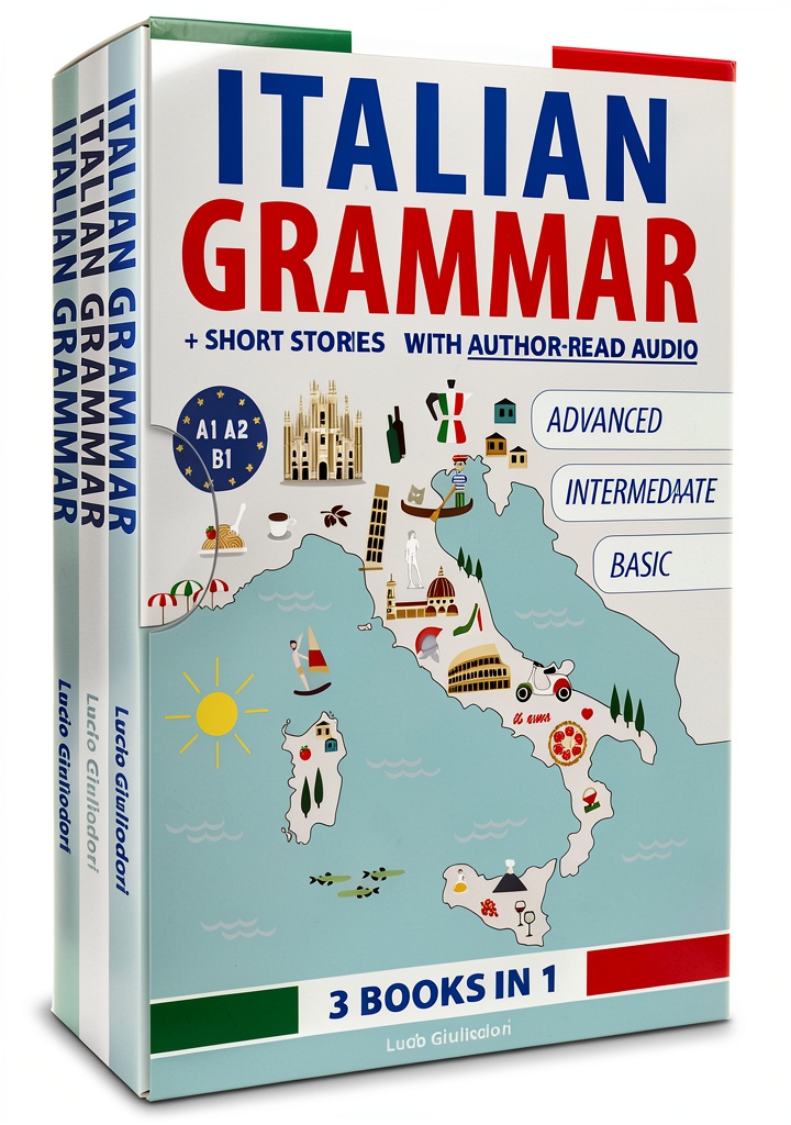Italian Grammar Ebook displayed on a Kindle device