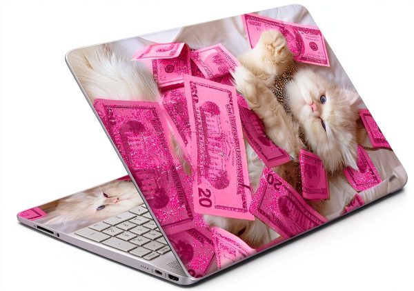 HP Laptop Skin 15.6 inch Cat with Money-0