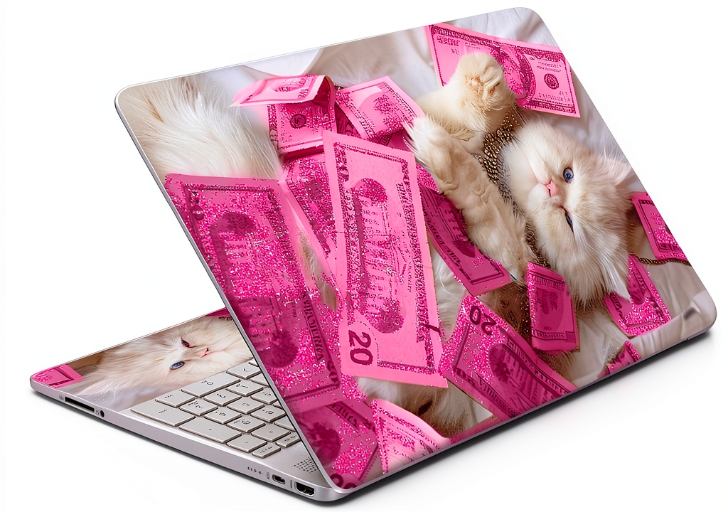 HP Laptop Skin 15.6 inch Cat with Money