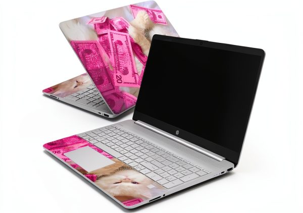 HP Laptop Skin 15.6 inch Cat with Money-1
