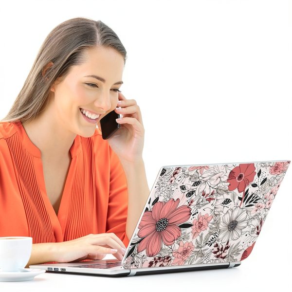 Floral Laptop Skin by TracyArt Waterproof Silicone-4