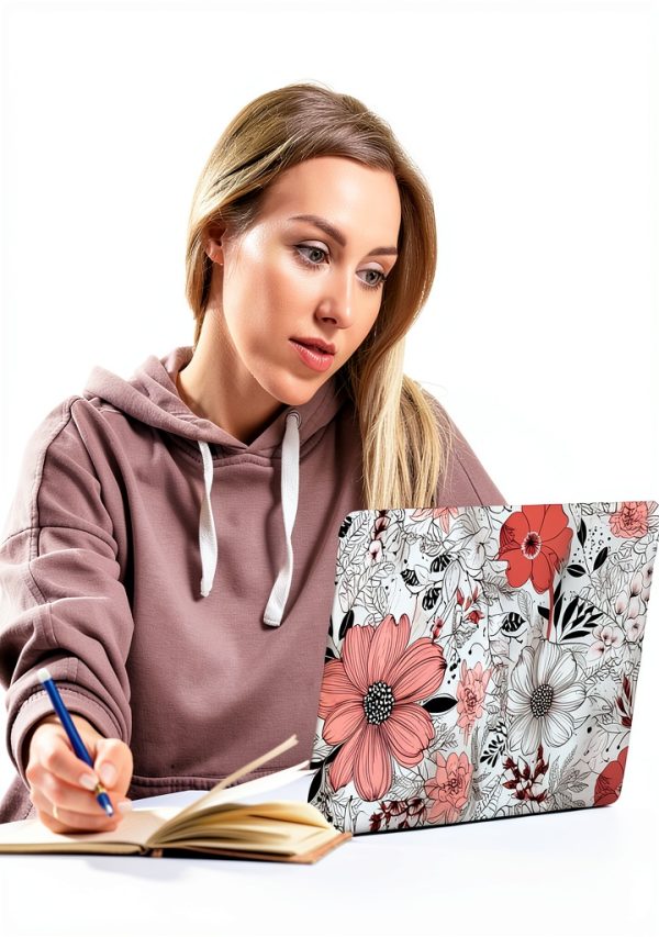 Floral Laptop Skin by TracyArt Waterproof Silicone-3
