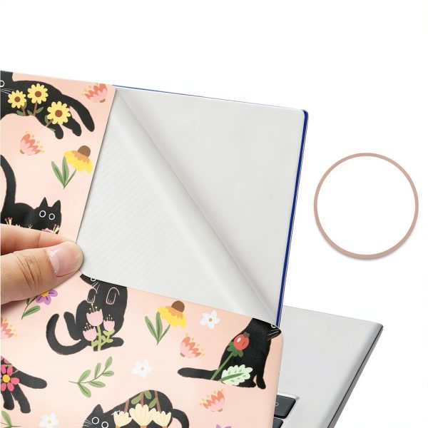 Laptop Skin SUPERDANT PVC Black Pink Cat Design-3