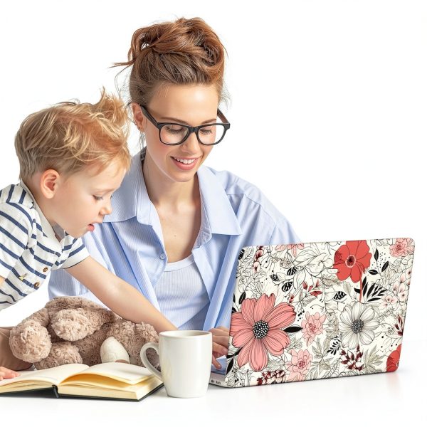 Floral Laptop Skin by TracyArt Waterproof Silicone-5