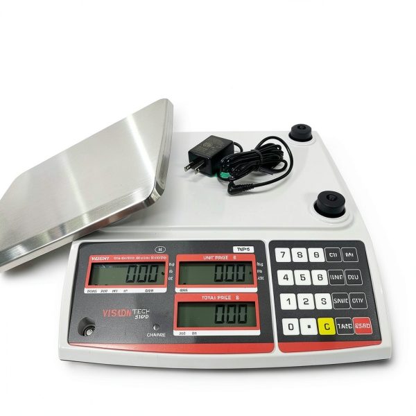 VisionTechShop Floor Scale Bench & Pole NTEP Approved Steel Platter-6