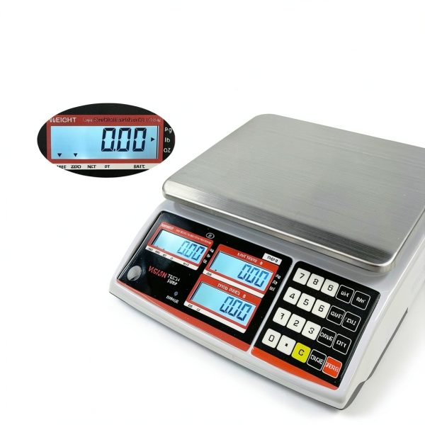VisionTechShop Floor Scale Bench & Pole NTEP Approved Steel Platter-4
