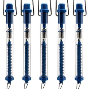 Plastic Tubular Spring Scale QWORK 10N Clear Plastic Calibration-0