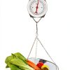 QWORK 110 lbs Large Display Spring Dial Weight Scale & Scale Scoop/Chain with Hanging Cradle, Steel Construction, for Shopping, Traveling, Kitchen, Silver-3