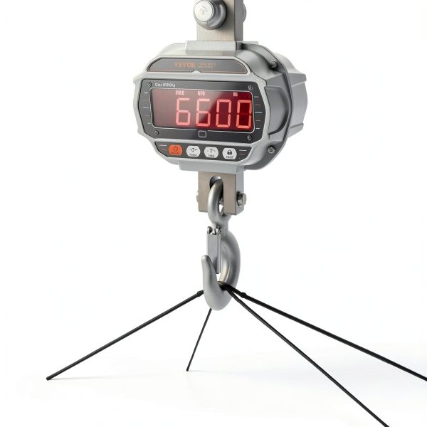 VEVOR Digital Crane Scale, 6600 lbs/3000 kg, Industrial Heavy Duty Hanging Scale with Remote Control, Cast Aluminum Case & LED Screen, High Precision for Construction, Factory, Farm, Hunting (Silver)-7