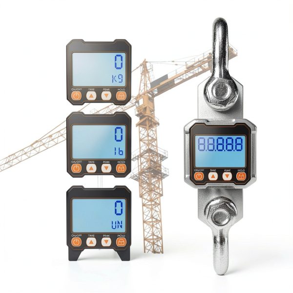 5000kg 11000lb Crane Scale, 5T Digital Crane Scale with Remote Control, Industrial Heavy Duty Electronic Hanging Scale Hoist Scales-3