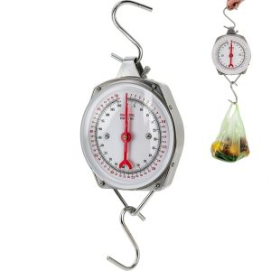 Precision Hanging Scale, 110 LB / 50KG Spring Dial Weight Scale Large Game Scale, Heavy Duty Mechanical Kitchen Weighing Food Scale for Market, Feeding, Kitchen-0