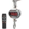 VEVOR Digital Crane Scale, 6600 lbs/3000 kg, Industrial Heavy Duty Hanging Scale with Remote Control, Cast Aluminum Case & LED Screen, High Precision for Construction, Factory, Farm, Hunting (Silver)-0