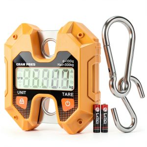 Digital Hanging Scale - 660LB/300KG, Mini Crane Scale for Deer Hunting, Farm, Fishing, Meat, Game, Luggage, Outdoor-0