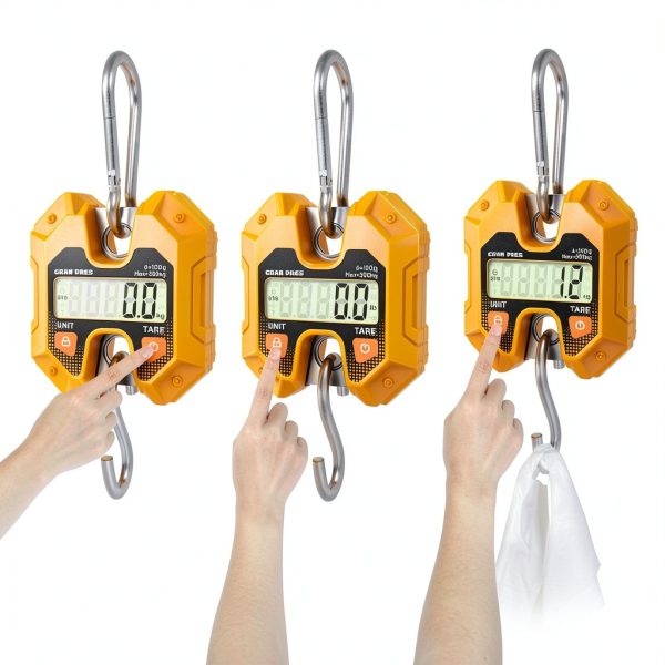 Digital Hanging Scale - 660LB/300KG, Mini Crane Scale for Deer Hunting, Farm, Fishing, Meat, Game, Luggage, Outdoor-4