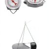 QWORK 110 lbs Large Display Spring Dial Weight Scale & Scale Scoop/Chain with Hanging Cradle, Steel Construction, for Shopping, Traveling, Kitchen, Silver-5