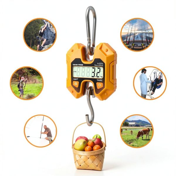 Digital Hanging Scale - 660LB/300KG, Mini Crane Scale for Deer Hunting, Farm, Fishing, Meat, Game, Luggage, Outdoor-5