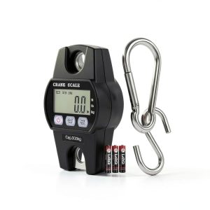 High Precision Hanging Scale,660lb Capacity,Handheld with Hooks, Heavy Duty Hanging Scale,Backlit Large LCD Display,Hanging Scale for Deer(Black)-0