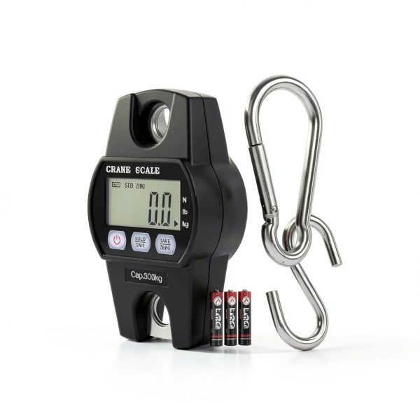 High Precision Hanging Scale,660lb Capacity,Handheld with Hooks, Heavy Duty Hanging Scale,Backlit Large LCD Display,Hanging Scale for Deer(Black)-0