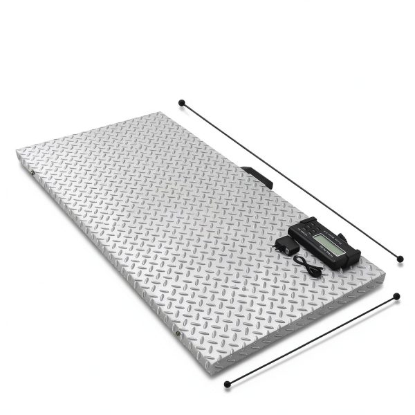 1100Lbs x 0.2Lbs Digital Livestock Scale Stainless Steel Non-Slip Platform Scale Electronic Heavy Duty Postal Shipping Scale for Large Pet Dog Goat Pig Cattle Sheep-1