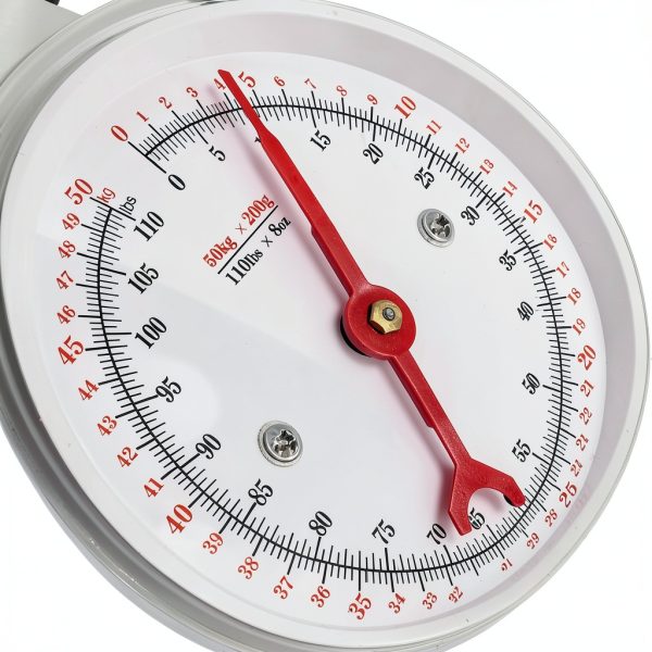 Precision Hanging Scale, 110 LB / 50KG Spring Dial Weight Scale Large Game Scale, Heavy Duty Mechanical Kitchen Weighing Food Scale for Market, Feeding, Kitchen-2