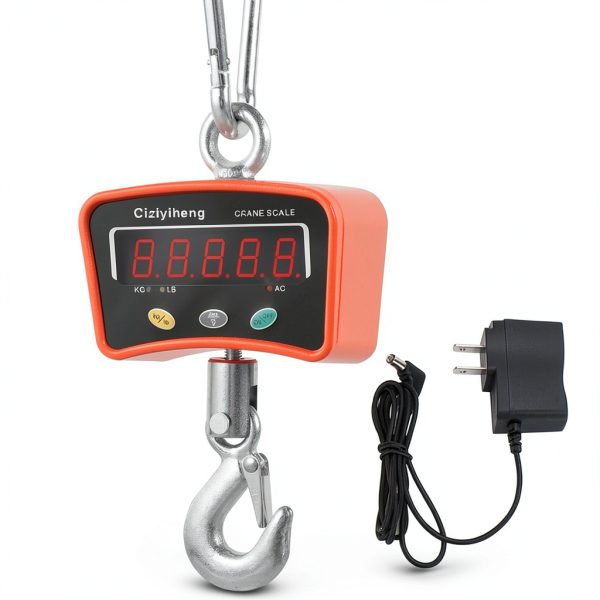 Digital Hanging Scale Industrial Crane Scale with Precision Sensor Suitable for Farm Weighing (500kg/1100lb)-0