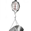 QWORK 110 lbs Large Display Spring Dial Weight Scale & Scale Scoop/Chain with Hanging Cradle, Steel Construction, for Shopping, Traveling, Kitchen, Silver-6