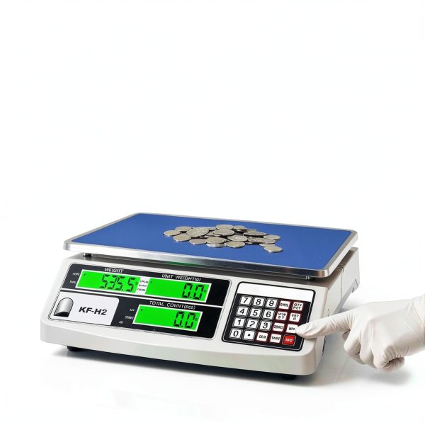 MEIYA Industrial Counting Scale, 30kg/0.5g Digital Coin Scale for Coin, Parts, High Precision Electronic Gram Scale with RS232 Port for Connecting Computer or Printer,kg/g/lb Switching, LCD Display-4