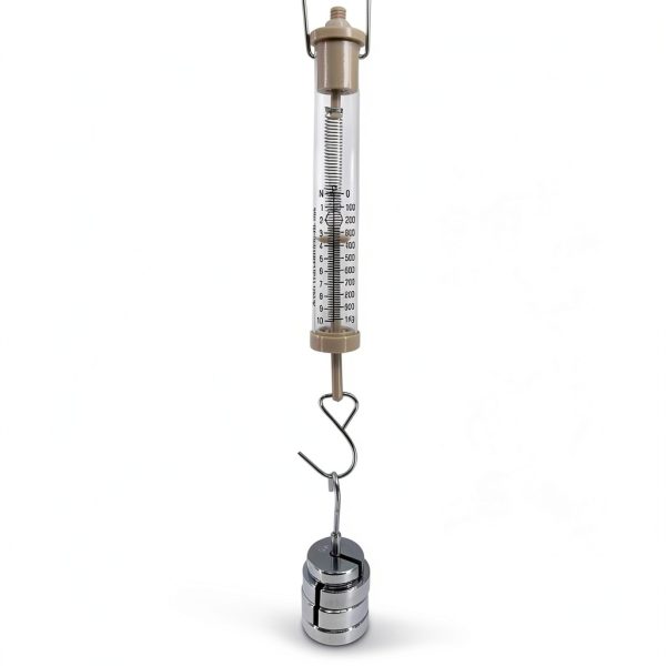 EISCO Newton Force Meter Spring Scale - Max Capacity 10N, 1 kg, Dual Scale Labeled.-2
