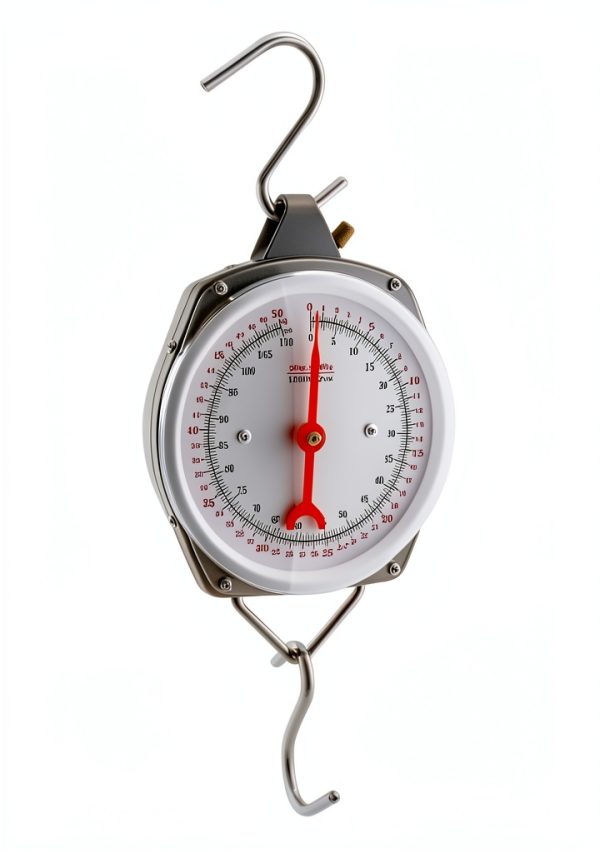 Precision Hanging Scale QWORK 110lb/50kg Heavy Duty Spring Scale-0