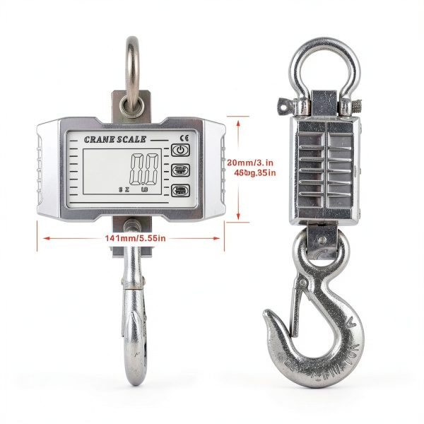 1000kg / 2000lb Digital Industrial Crane Scale, Heavy Duty Electronic Hanging Scale, High Accuracy, for Indoor Farm Factory Outdoor-4
